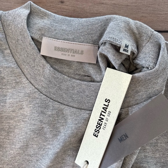 New Essentials Fear of God SS22 Dark Oatmeal Tee Sizes S, M, L - Picture 8 of 9
